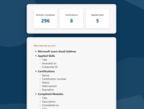Microsoft Learn Extractor Solution